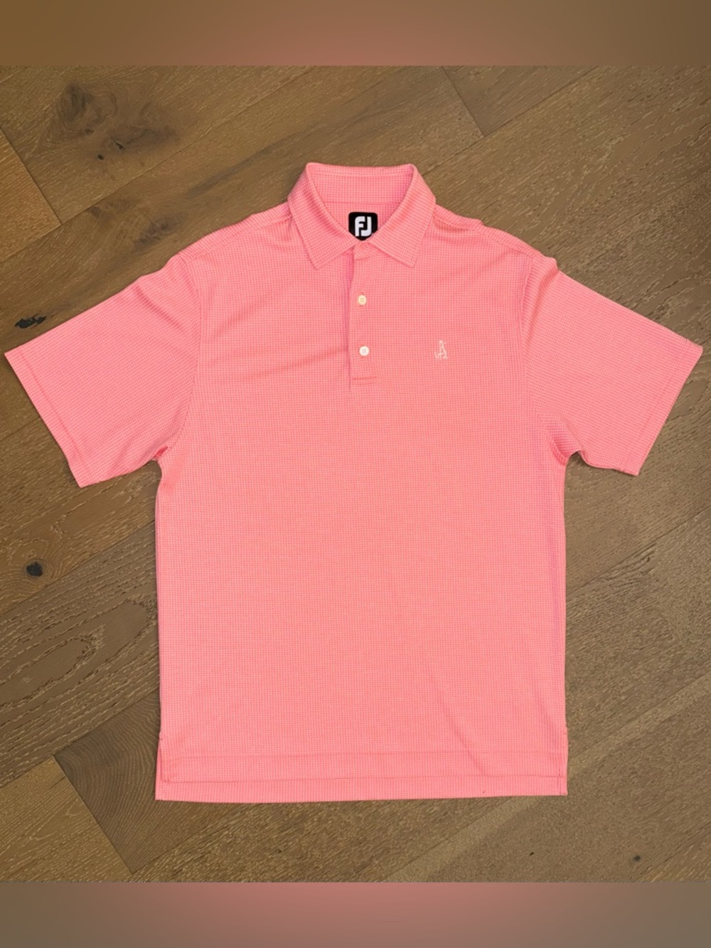 FootJoy Men's Pink Polo Shirt with Subtle Logo